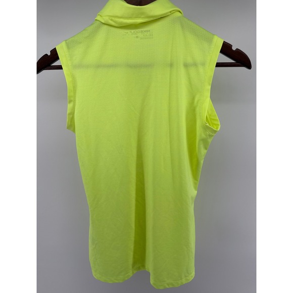 Nike Golf Dri Fit Sleeveless Polo Shirt Women's Yellow Size S - Picture 4 of 7